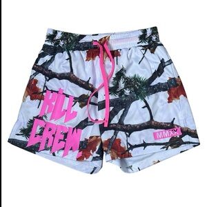 Kill Crew MUAY THAI SHORTS (MID THIGH CUT) - WHITE CAMO S